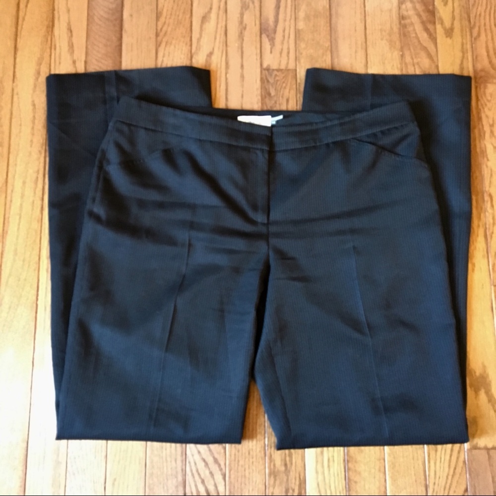 Calvin Klein Black Pinstripe Pants Trousers 14